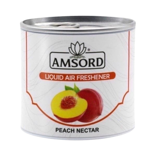 AMSORD Liquid Air Freshener For CAR. Also Suitable For Small Spaces At Home, and in the Office. NOT AEROSOL, NOT SPRAY, and NO PLUG-IN NEEDED. JUST OPEN AND ENJOY THE BREATHE OF FRESH AIR - PEACH NECTAR SCENT (LASTS 60 DAYS OR MORE).