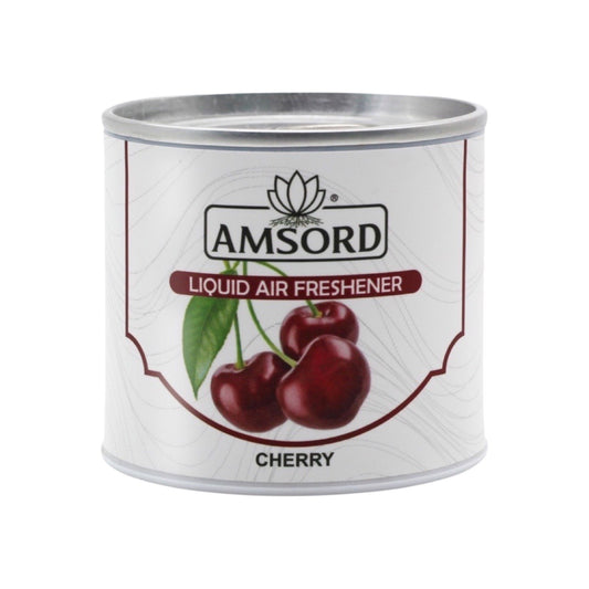 AMSORD Liquid Air Freshener For CAR. Also Suitable For Small Spaces At Home, and in the Office. NOT AEROSOL, NOT SPRAY, and NO PLUG-IN NEEDED. JUST OPEN AND ENJOY THE BREATHE OF FRESH AIR - CHERRY SCENT (LASTS 60 DAYS OR MORE).